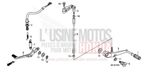 PEDALE FRENO/PEDALE CAMBIO CBR600RAA di 2010